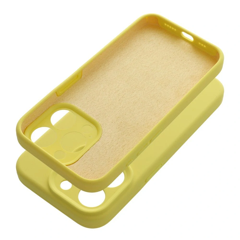 Silikonové pouzdro Coolcase SILICONE 2mm - Apple iPhone 15 Pro Šťavňatě žluté