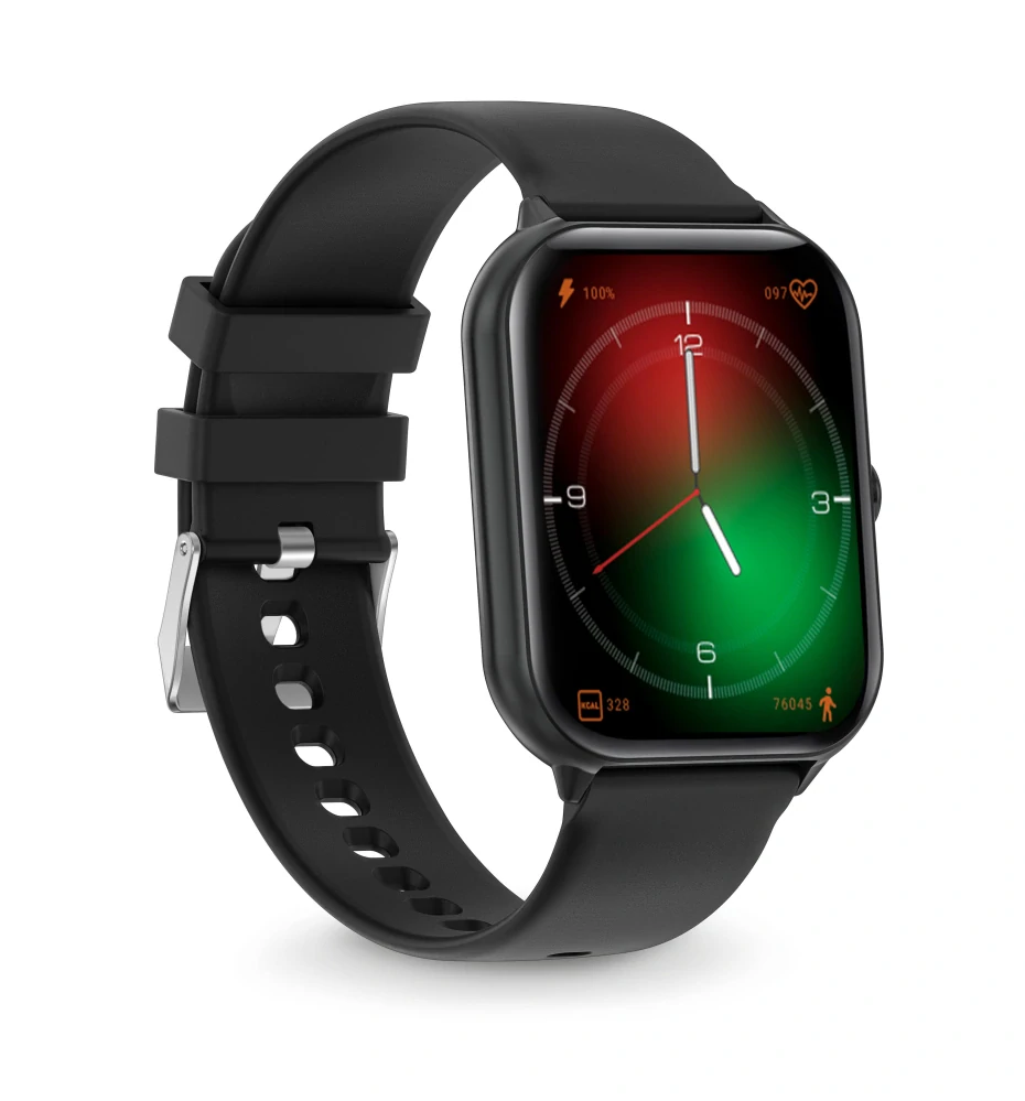 Chytré hodinky Aligator Watch GO, 1,96", IP 67 - černé