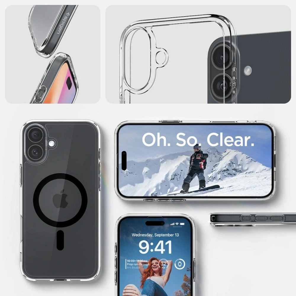 Odolnější pouzdro SPIGEN Ultra Hybrid Mag s MagSafe - Apple iPhone 16 Plus - Black