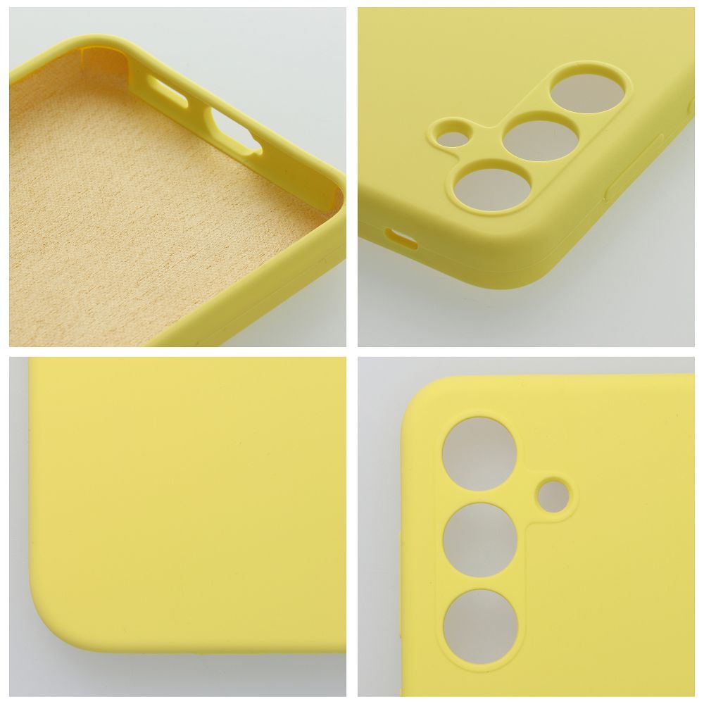 Silikonové pouzdro SILICONE 2mm na mobil Samsung Galaxy S24 FE - Žluté