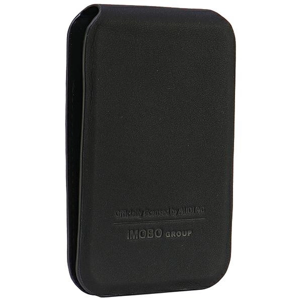 Magnetická kožená peněženka Audi MagSafe Wallet - černá