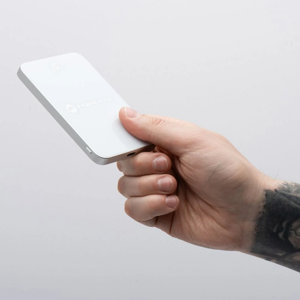 Powerbanka Forcell F-Energy F5K8 MagSafe 5 000 mAh - bílá
