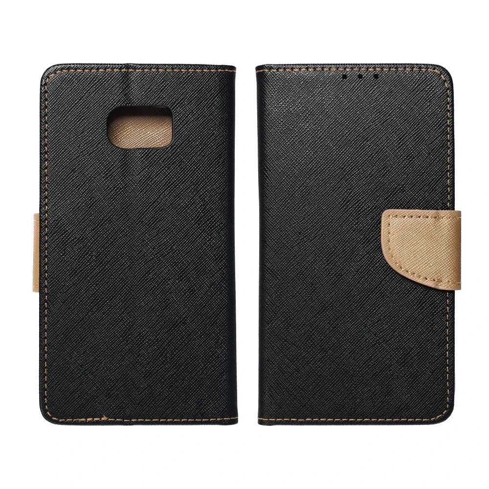 Pouzdro FANCY Book Samsung Galaxy A56 - černo-zlaté