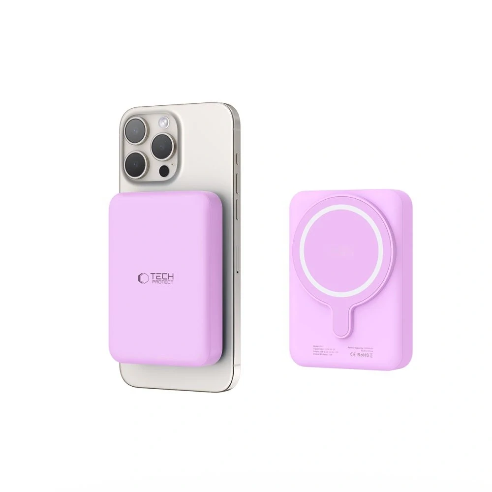 Powerbanka Tech-Protect LifeMag PB11 MagSafe 10000mAh - lilac