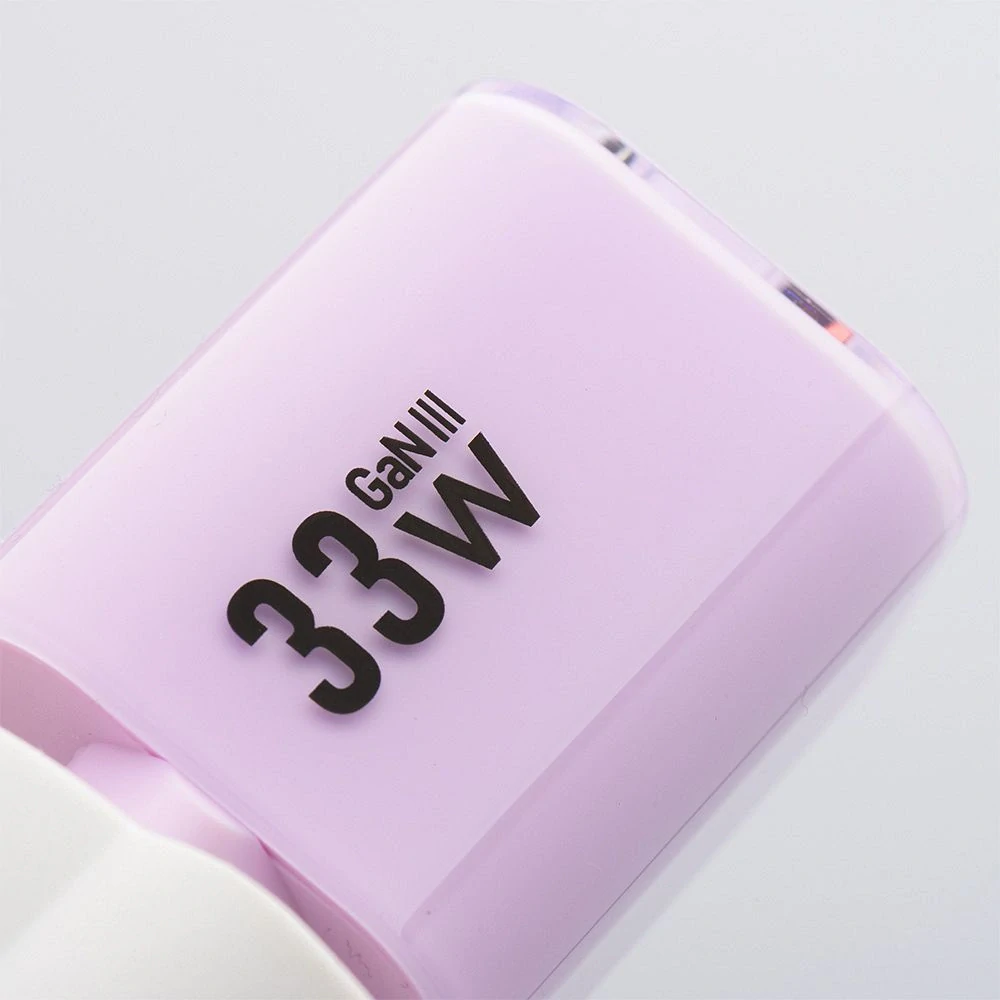 Nabíječka Forcell GaN III 33W + USB-C kabel - fialová