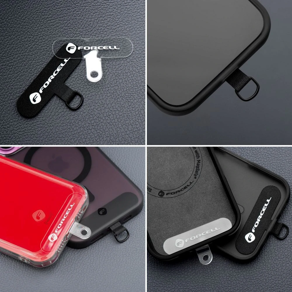 Šňůrka k mobilu na ruku Forcell R10X40 zeleno-růžová