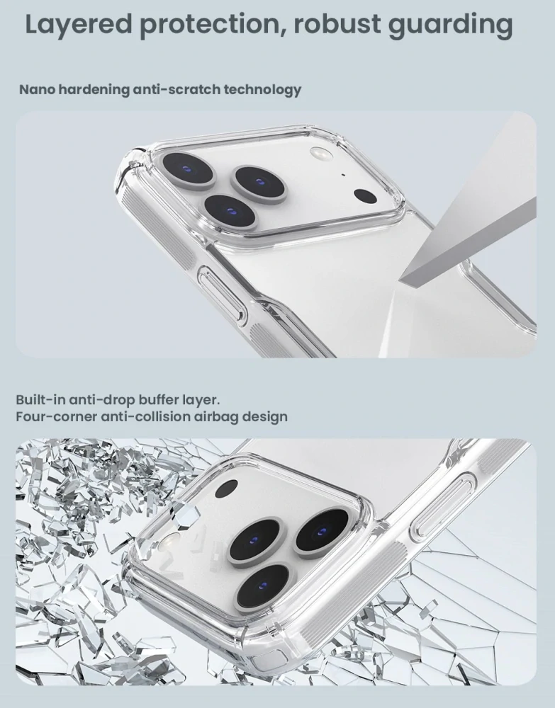 Nillkin Nature TPU PRO iPhone 17 Pro – čirý kryt Black