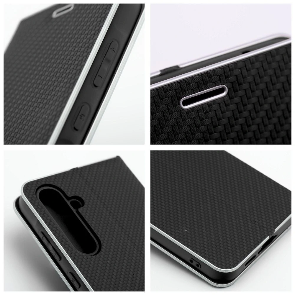LUNA Book Carbon flipové pouzdro Xiaomi 14T Pro - černé