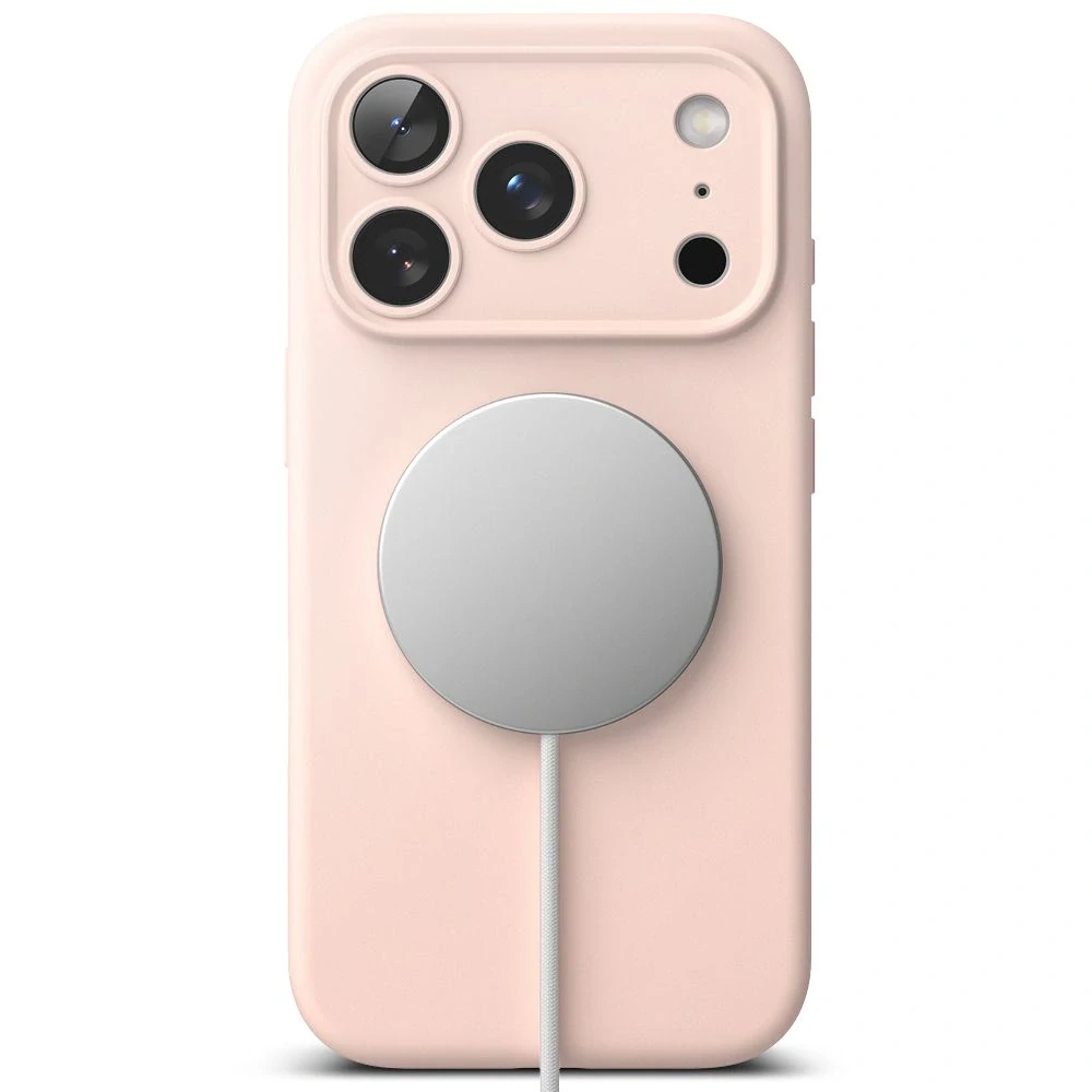 Kryt Ringke Silicone MagSafe Apple iPhone 17 Pro - růžový