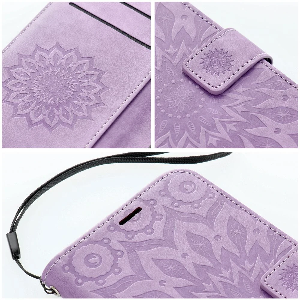 Flip pouzdro na mobil Samsung Galaxy A56 5G MEZZO Book fialová mandala