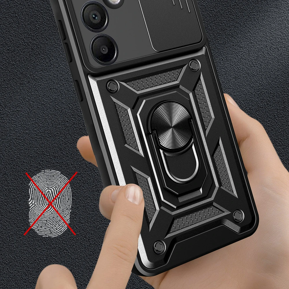 Odolné pouzdro na mobil Samsung Galaxy A36 Hybrid Armor Camshield černé
