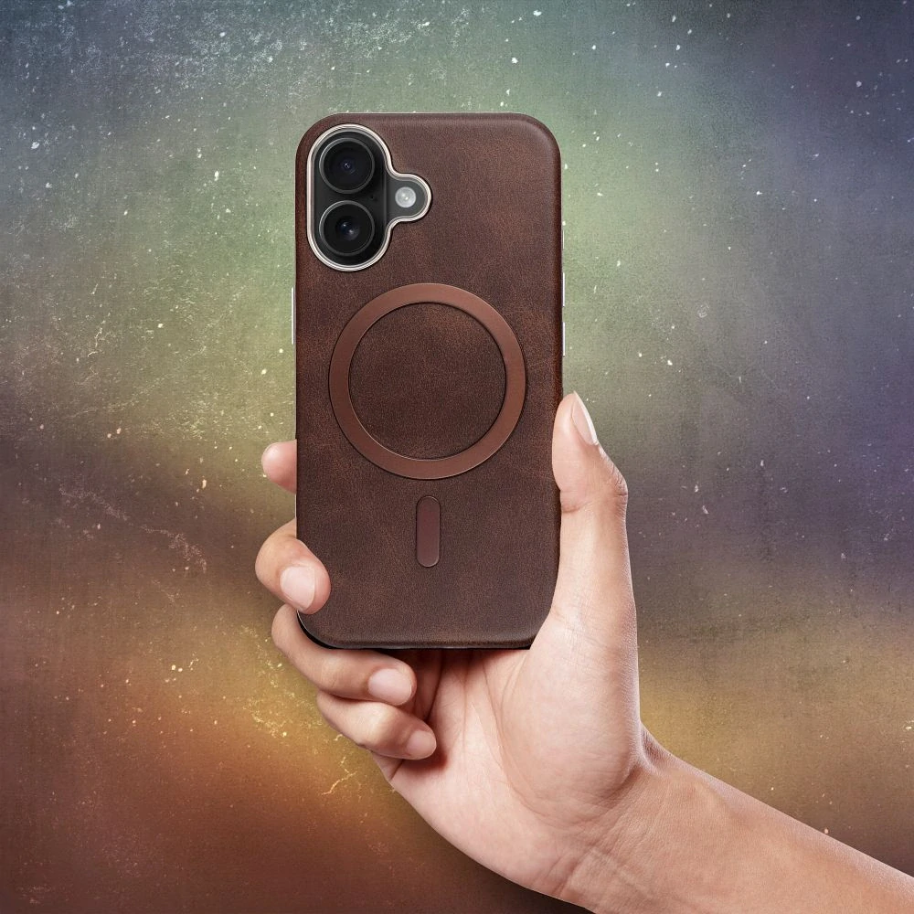 Kryt na mobil iPhone 16 Pro Gentleman MagSafe hnědý