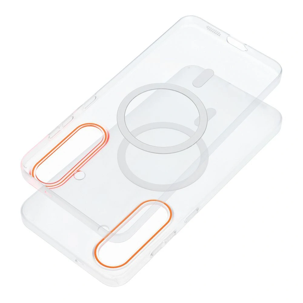 MagSafe kryt na mobil Samsung Galaxy A57 5G - Go Orange transparentní