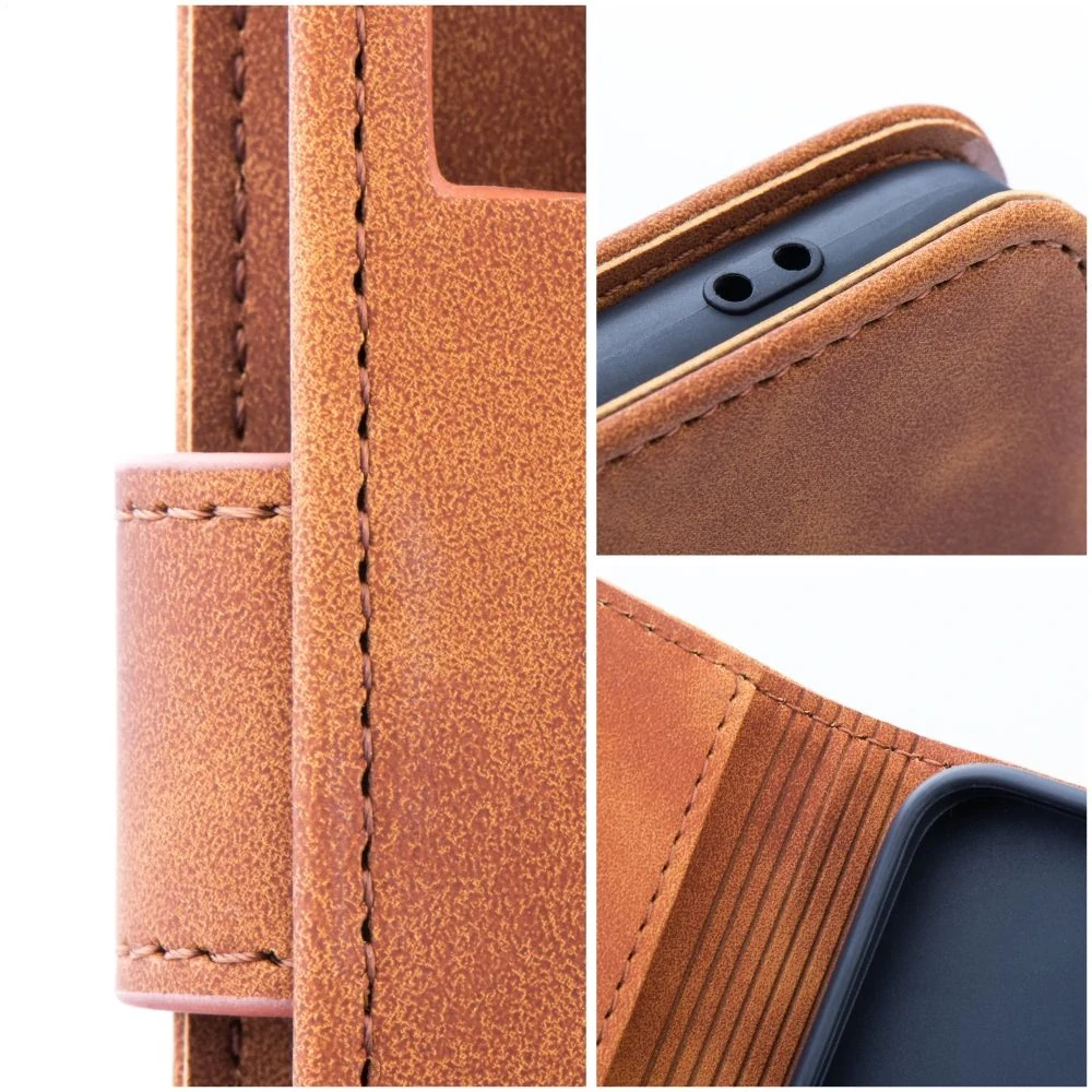 Flip pouzdro na mobil Xiaomi Note 15 Pro 5G - TENDER Book hnědé