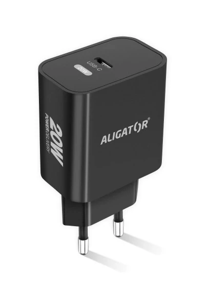 Rychlá nabíječka USB-C ALIGATOR PD 20W černá (bez kabelu)