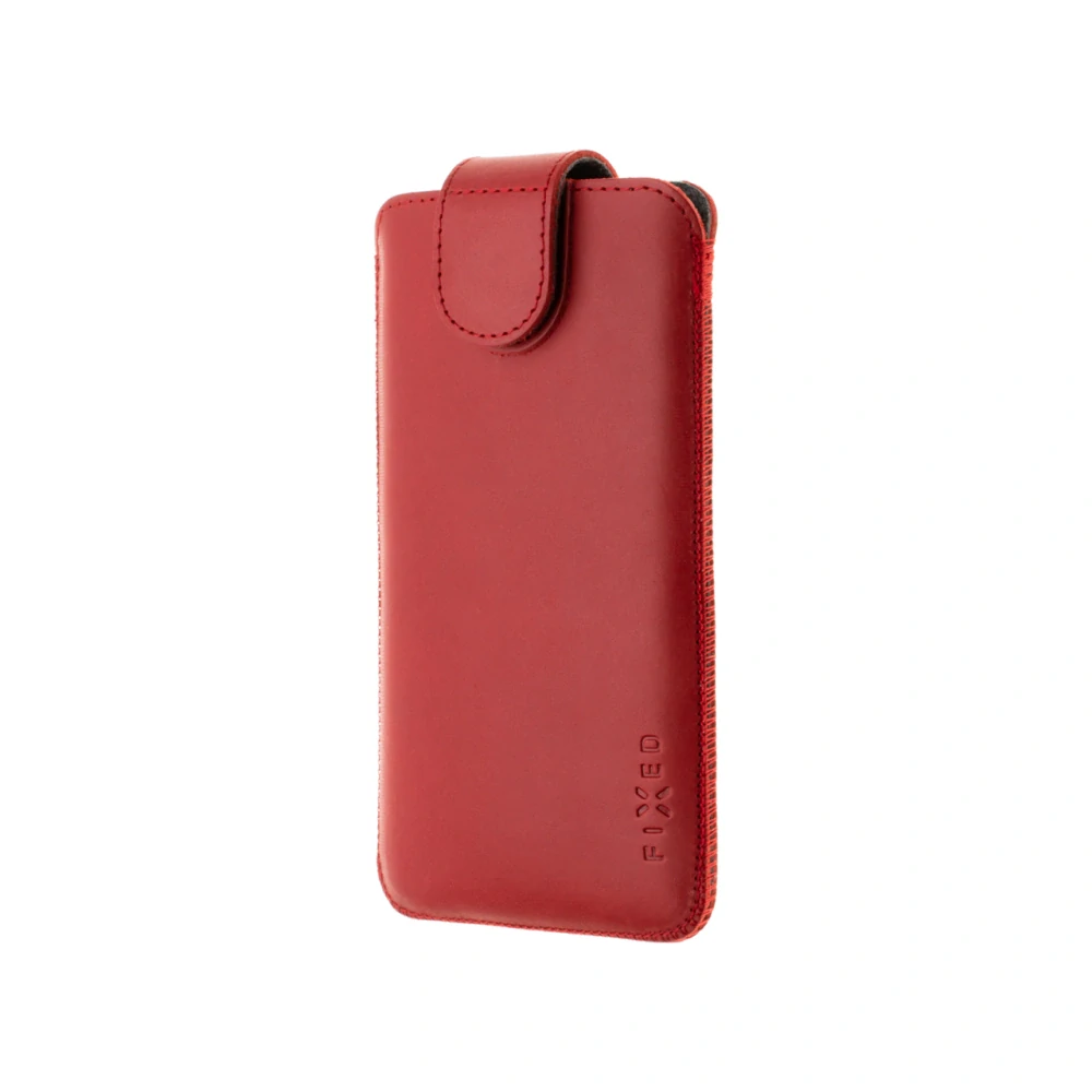 Kožené pouzdro na mobil FIXED Posh 6XL+ červené