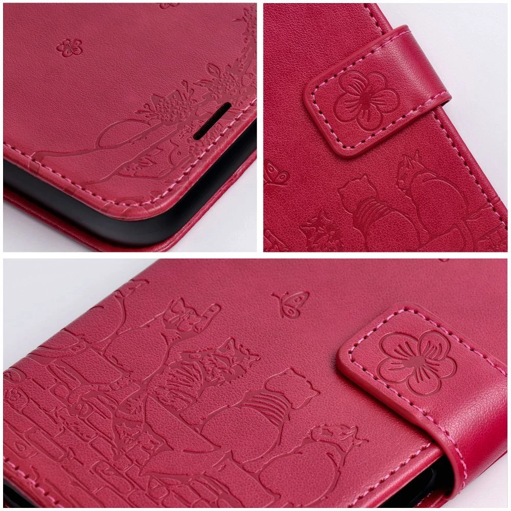 Flip pouzdro Redmi Note 15 4G Mezzo magenta kočky