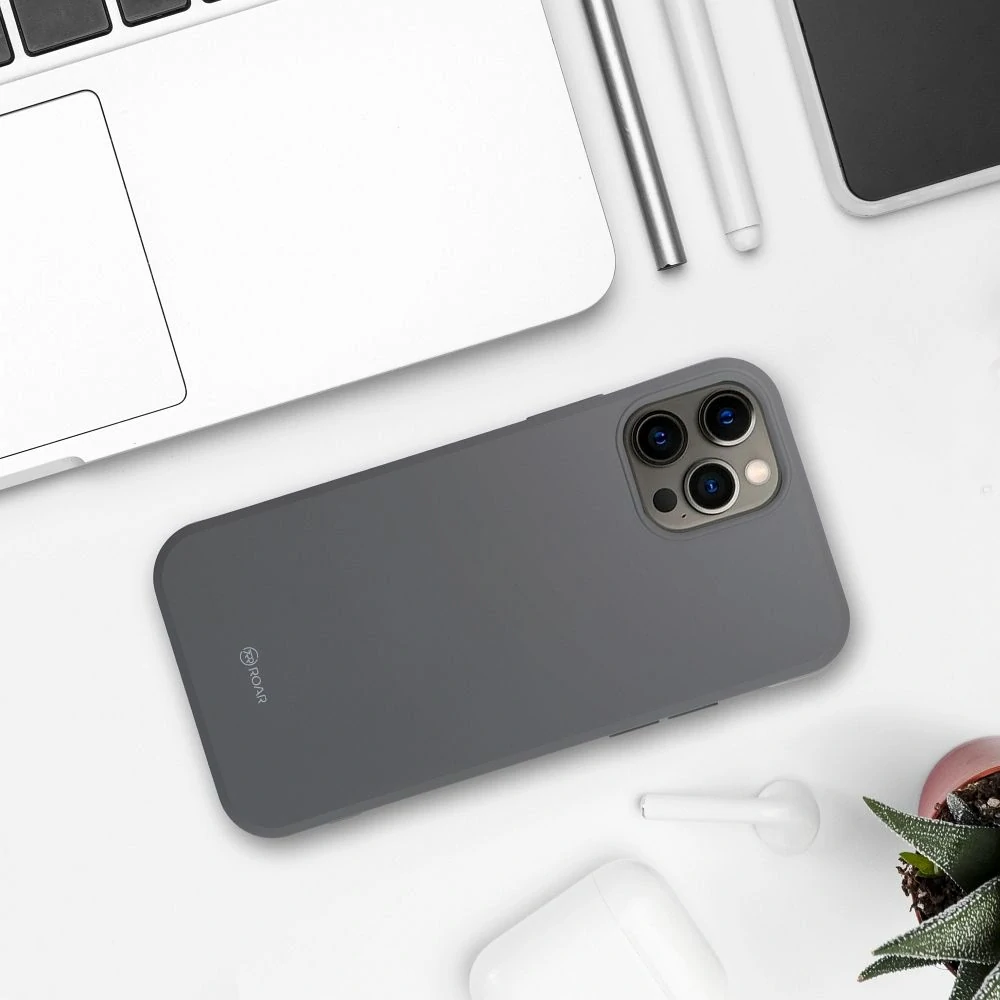 Kryt na mobil iPhone 16e / 17e Roar Jelly šedý