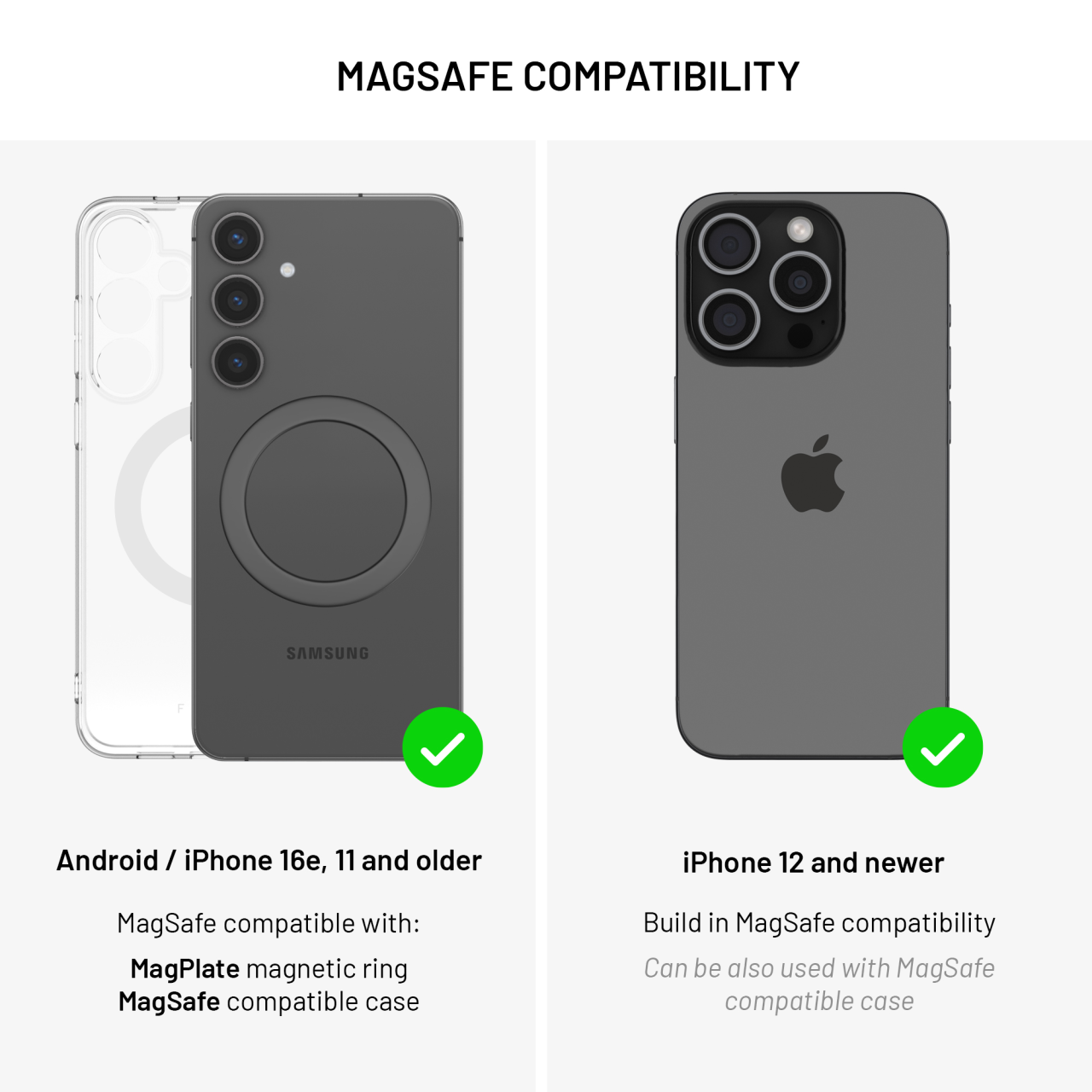 Držák do auta FIXED MagMount MagSafe stříbrný