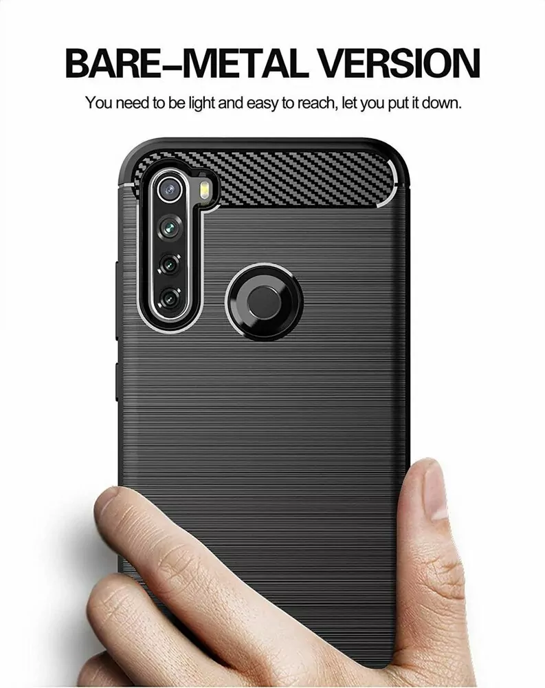 Silikonové pouzdro Coolcase CARBON na mobil Xiaomi Redmi Note 8T Černé