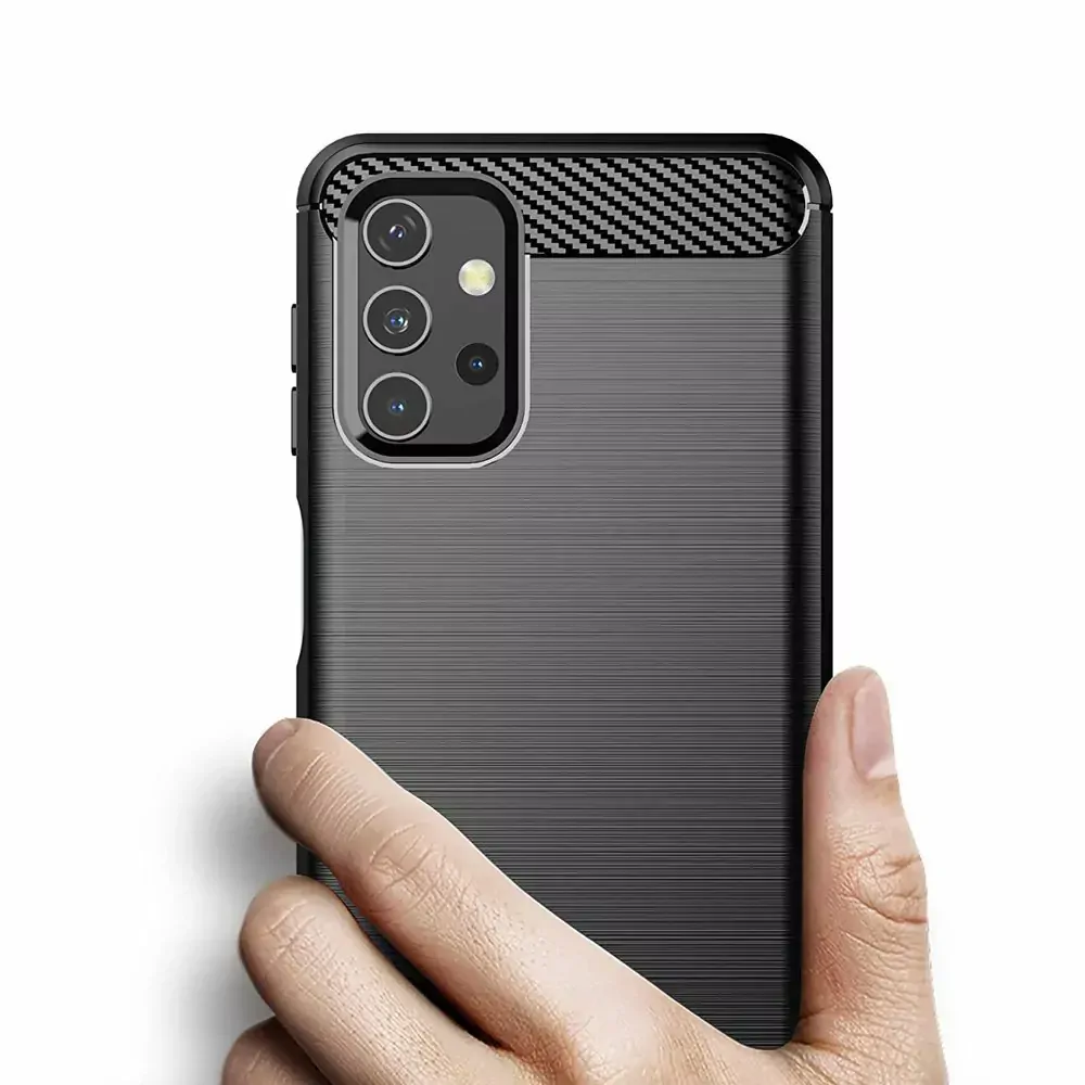 Silikonové pouzdro Coolcase Carbon pro mobil Samsung Galaxy A32 5G Černé