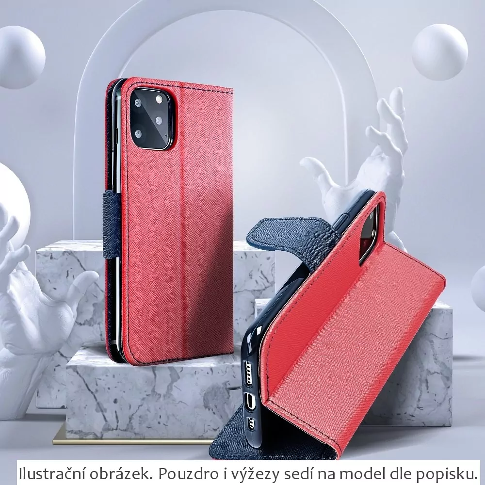 Flipové pouzdro Coolcase Fancy Book na mobil Samsung Galaxy A22 4G červené
