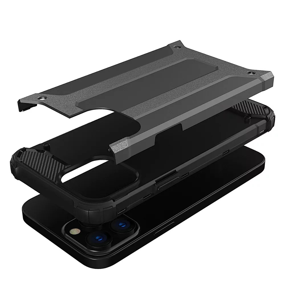 Odolné pouzdro Hybrid Armor na mobilní telefon Apple iPhone 13 Pro Černé