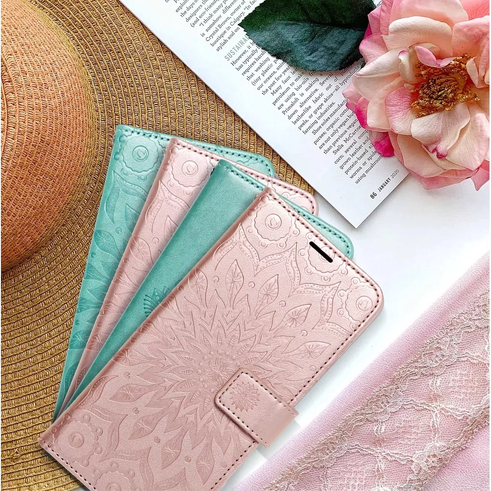 Flipové pouzdro Coolcase Mezzo na mobil Samsung Galaxy A53 5G - Mandala green