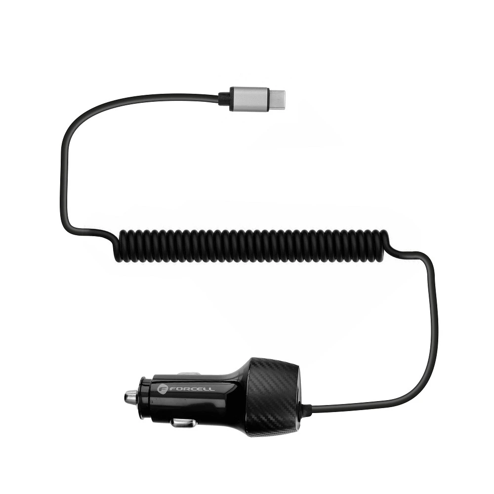 FORCELL Carbon CC50-1AC nabíječka do auta USB-C + USB