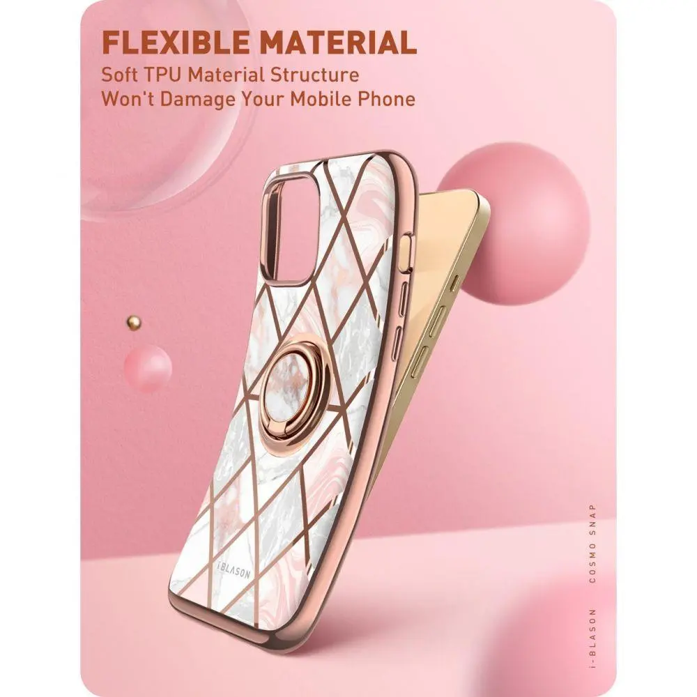 Silikonové pouzdro SUPCASE IBLSN COSMO SNAP na mobil Apple iPhone 13 Pro MARBLE PINK