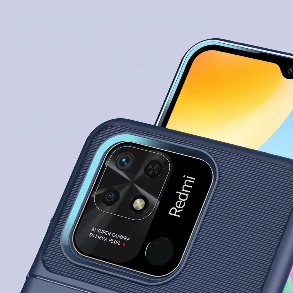 Odolnější gumové pouzdro Armored Thunder na mobil Xiaomi Redmi 10C Modré
