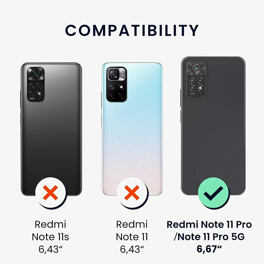 Pevné silikonové pouzdro kwmobile Crossbody na mobil Xiaomi Redmi Note 11 Pro 5G čiré s fialovým popruhem přes rameno nebo na krk