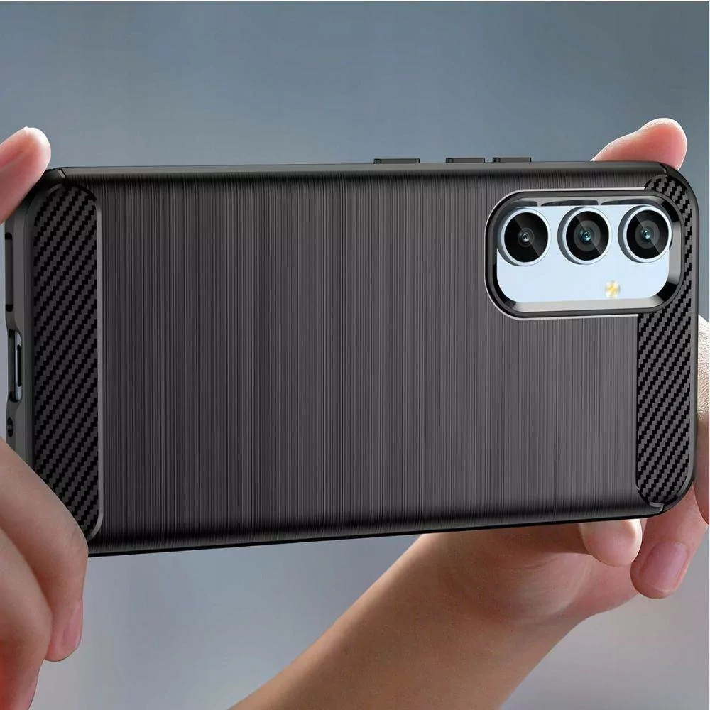 Silikonové pouzdro Coolcase Carbon Tech protect na mobil Samsung Galaxy A54 5G Černé