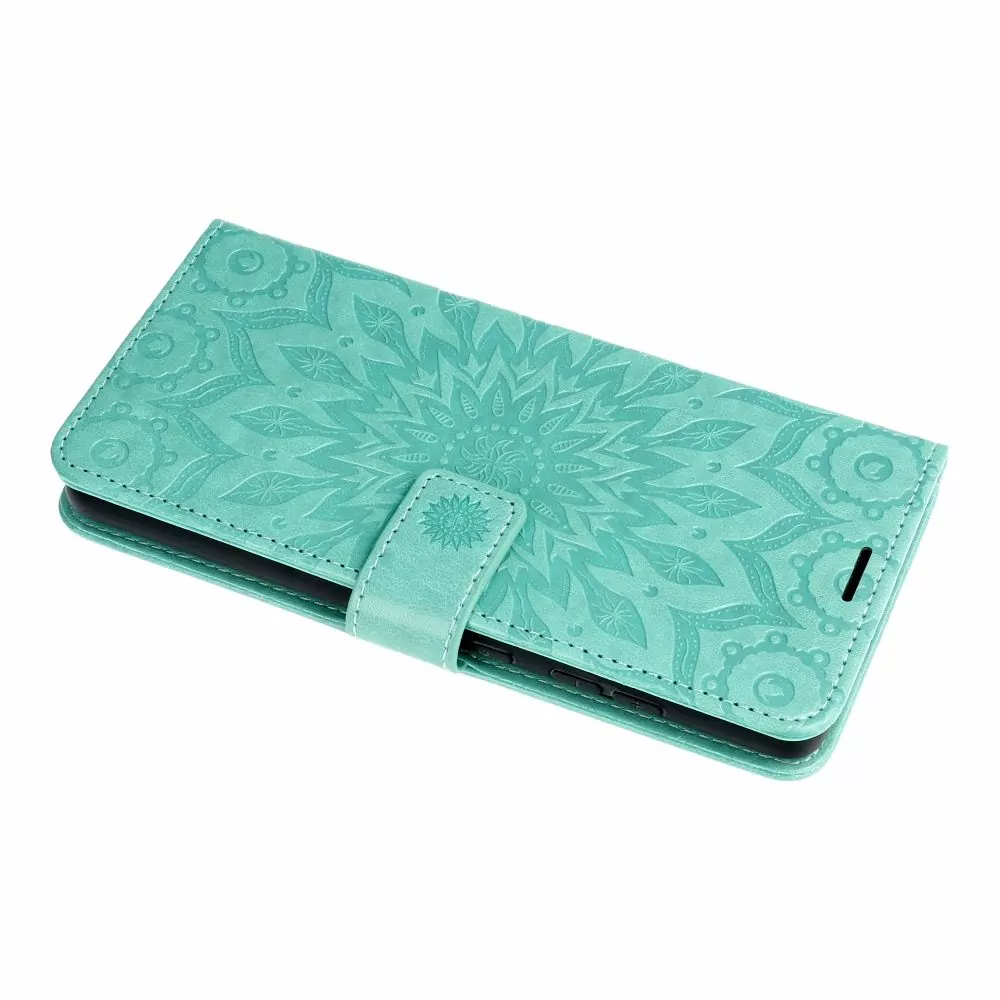 Flipové pouzdro Coolcase Mezzo na mobil Apple iPhone 15 Pro - Zelená mandala