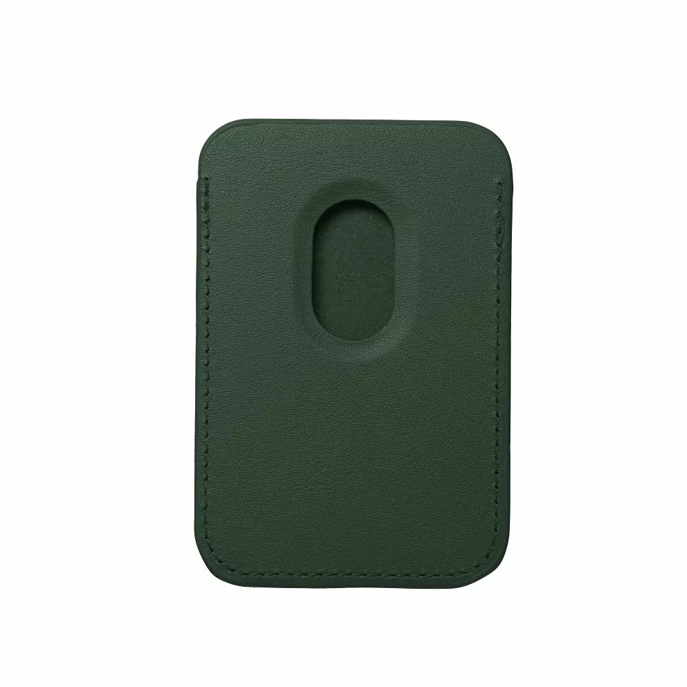 Magnetická peněženka z eko kůže kompatibilní s Mag Safe pro telefony Apple iPhone - tmavě zelená