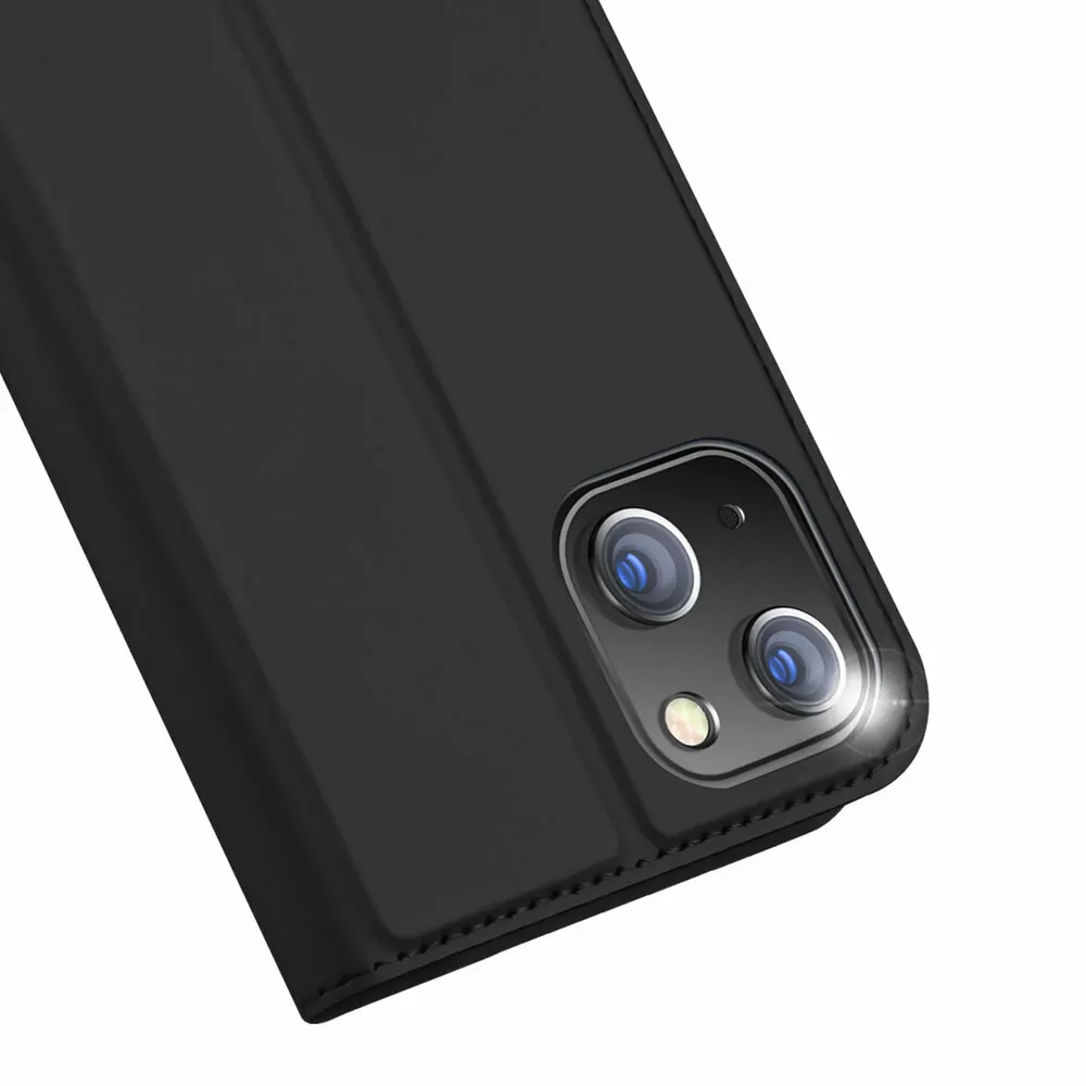 Prémiové flip pouzdro DUX DUCIS SKIN na mobil Apple iPhone 15 Plus - černé
