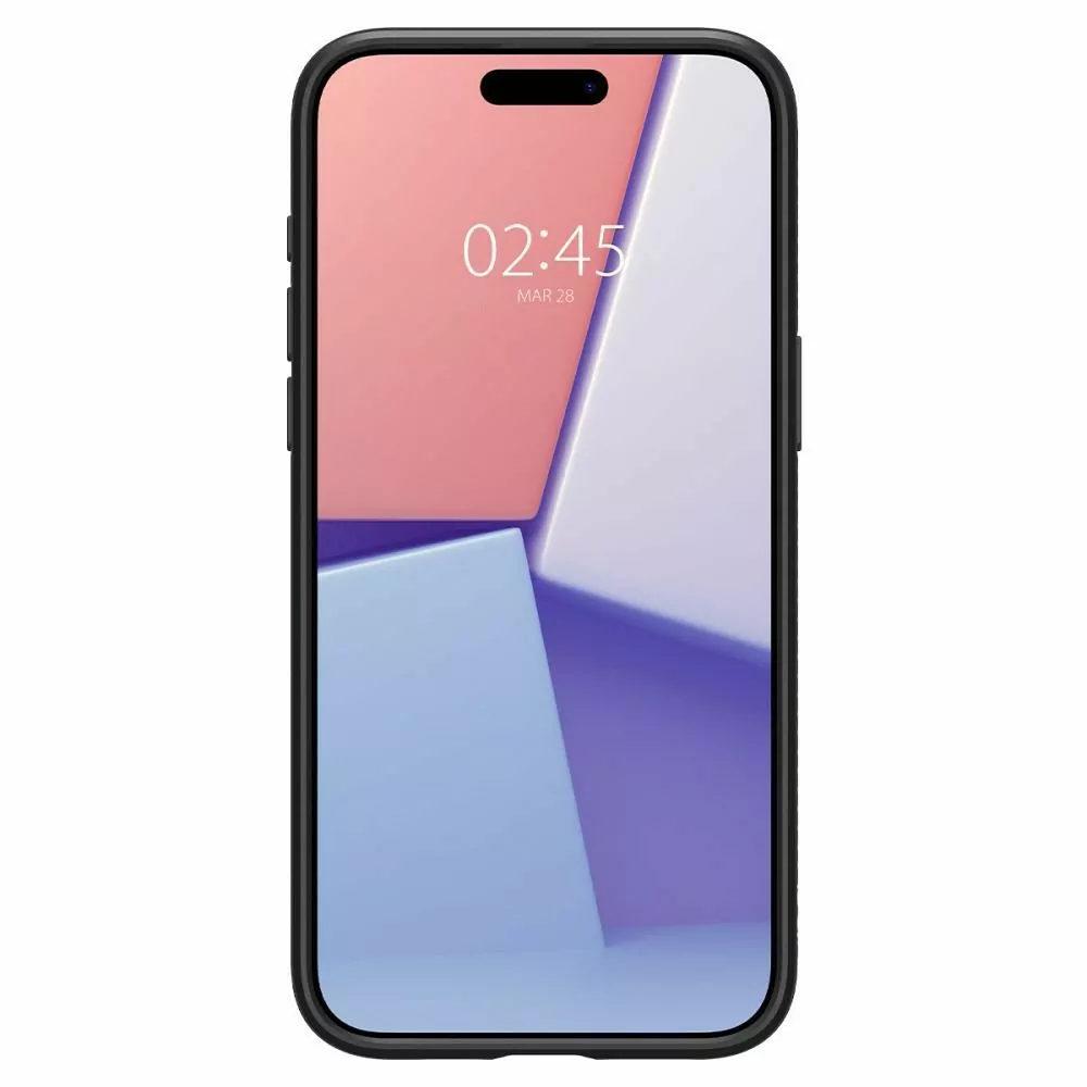 Silikonové pouzdro SPIGEN Liquid Air na mobil Apple iPhone 15 Pro Černé
