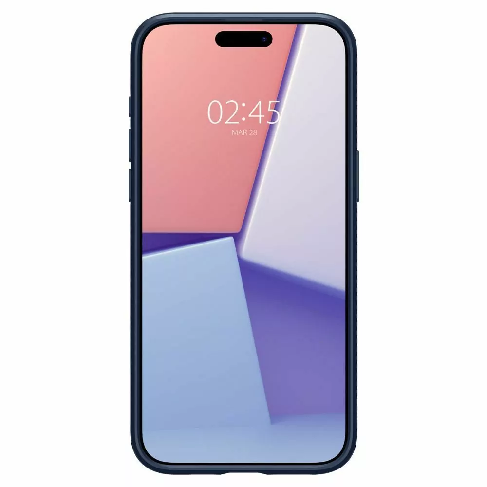 Silikonové pouzdro SPIGEN Liquid Air na mobil Apple iPhone 15 Pro Modré