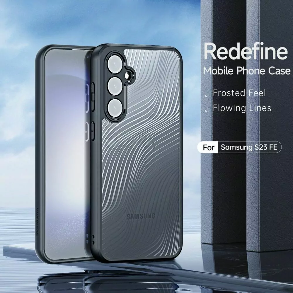 Silikonové pouzdro Dux Ducis Aimo na mobil Samsung Galaxy S23 FE čiré - černé