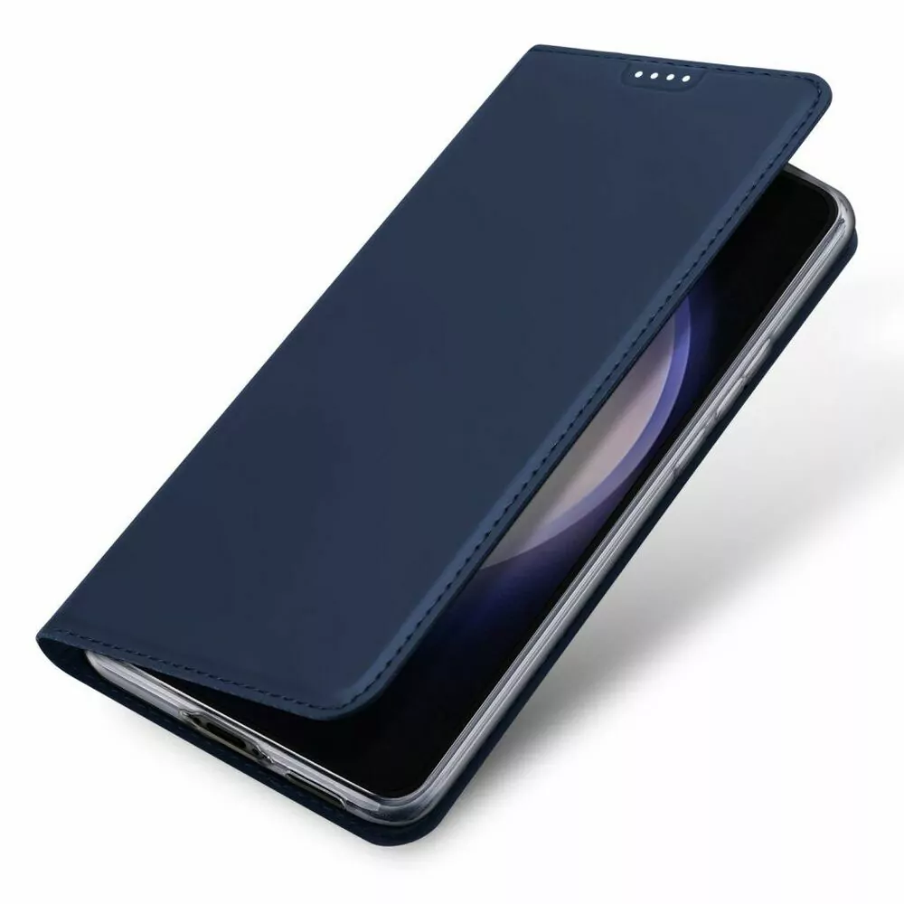 Prémiové flipové pouzdro DUX DUCIS SKIN na mobil Samsung Galaxy S23 FE Modré