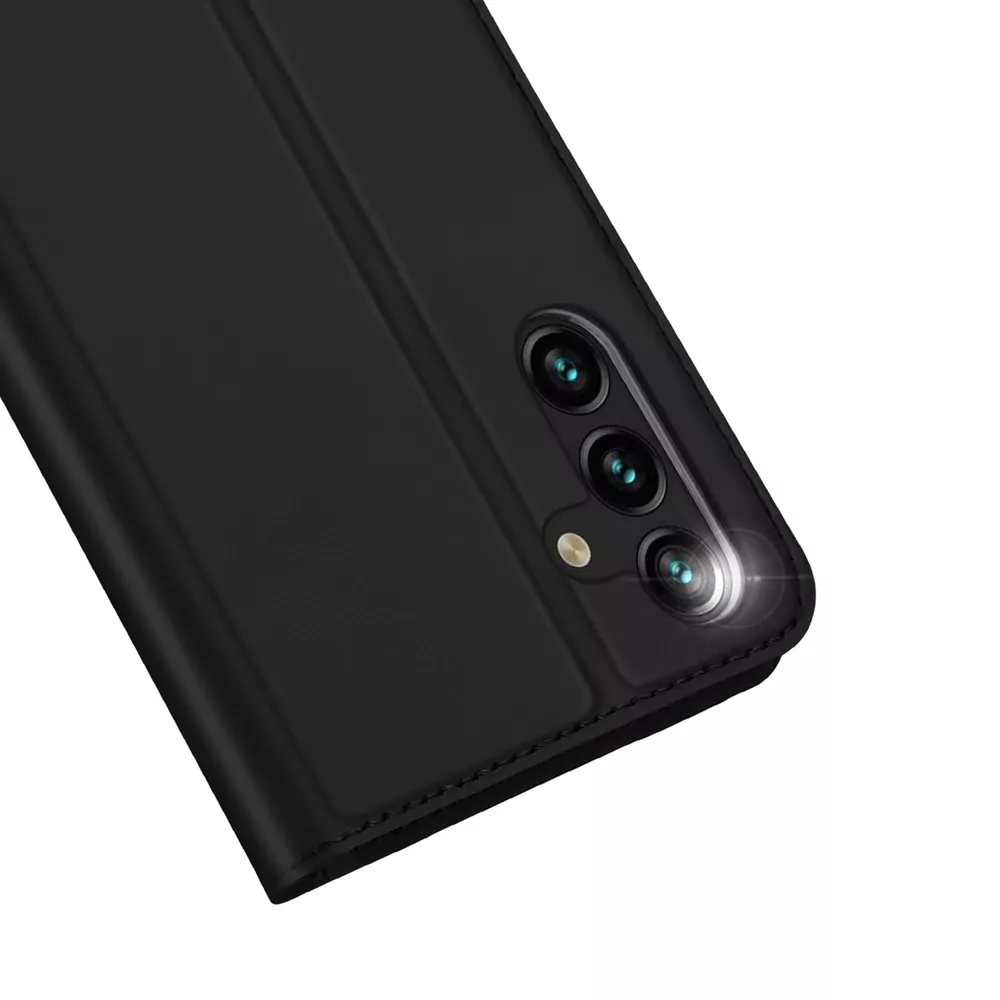 Prémiové flipové pouzdro DUX DUCIS SKIN na mobil Samsung Galaxy A25 5G černé