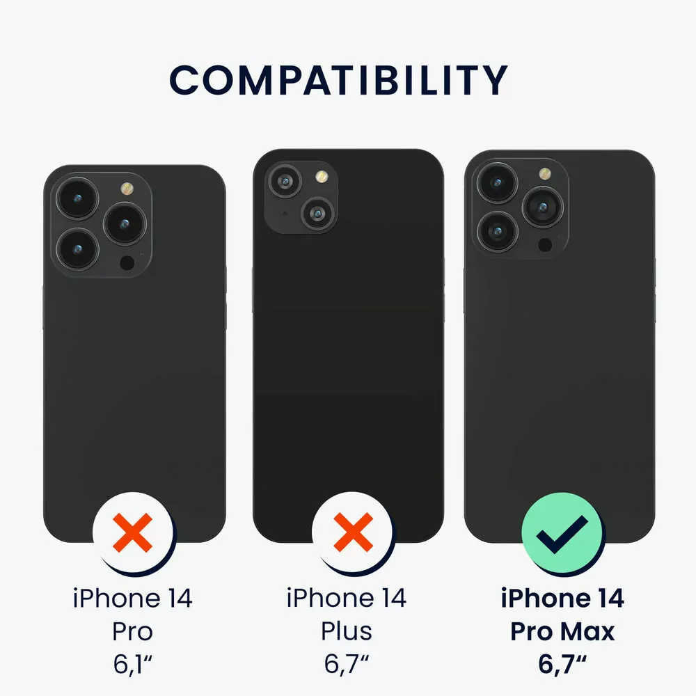 Pouzdro KWmobile Crystal Hard Case na mobil Apple iPhone 14 Pro Max - kytičky - VÝPRODEJ