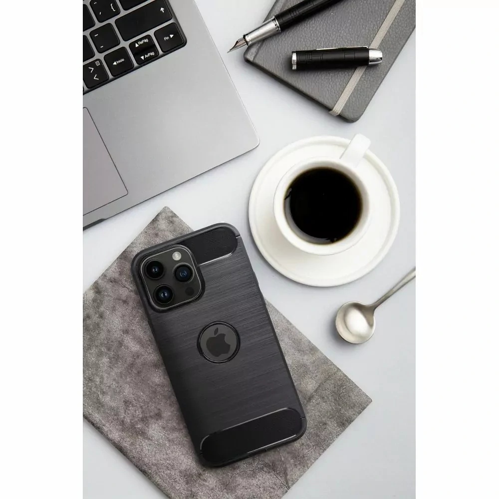 Silikonové pouzdro Coolcase Carbon na mobil Motorola Moto G84 5G černé