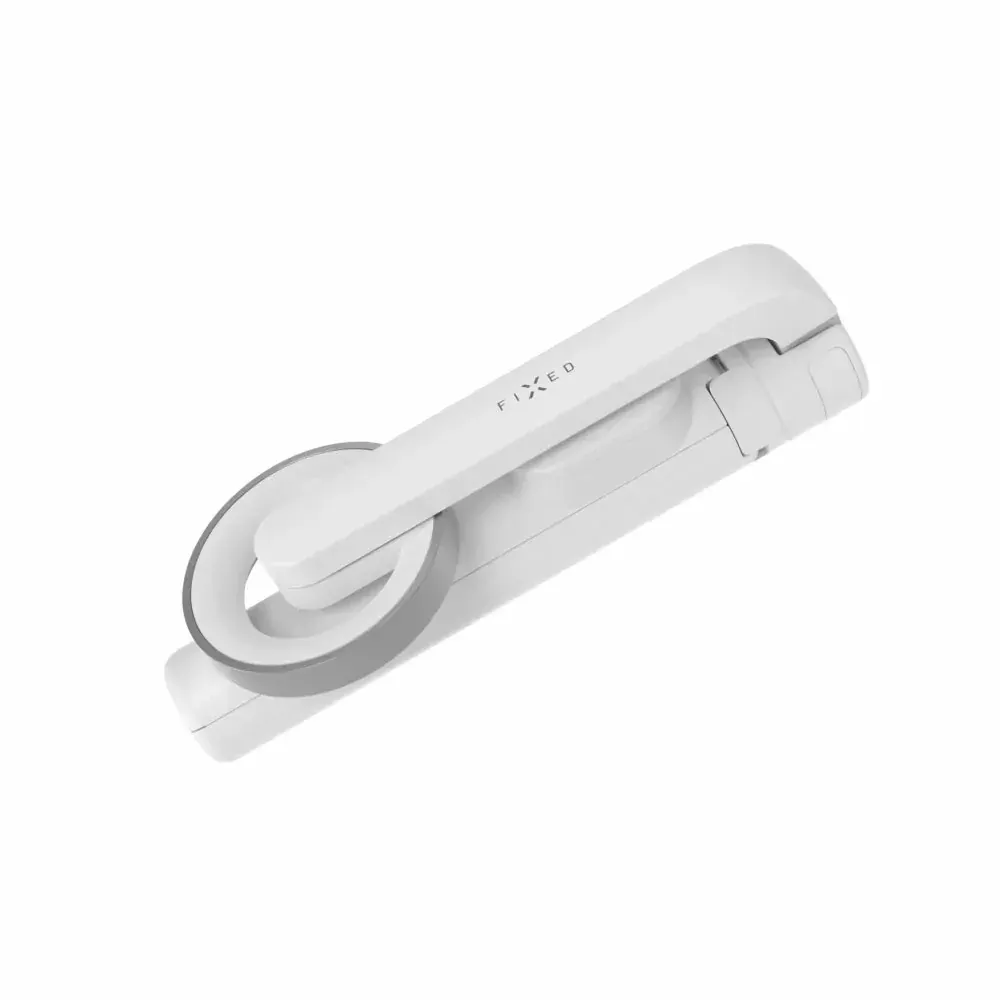 MagSafe selfie tyč s bluetooth ovladáním FIXED MagSnap s tripodem pro mobily iPhone, bílá