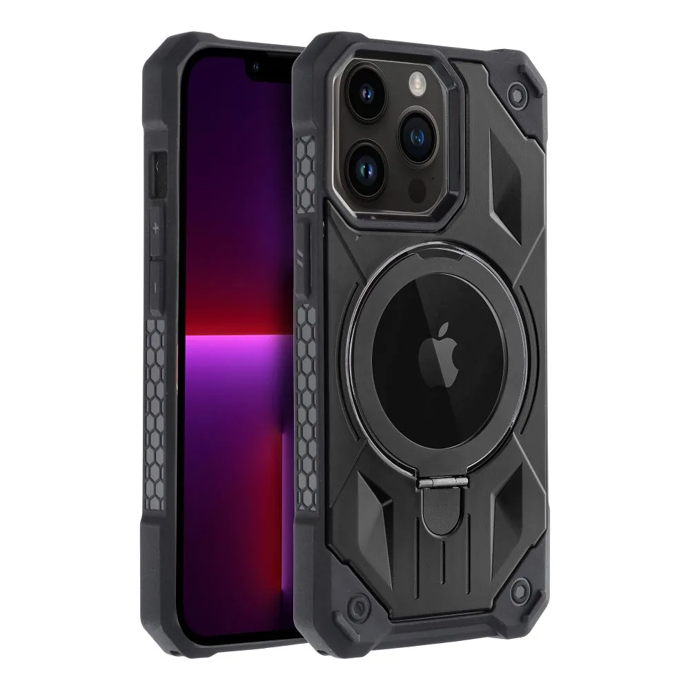 Odolné pouzdro Armor Mag Cover na mobil Apple iPhone 13 Pro - černé - MagSafe kompatibilní