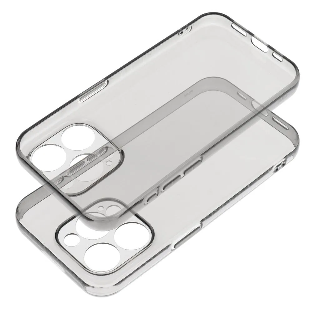 Silikonové pouzdro COOLCASE BOX PREMIUM 1,5mm na mobil Apple iPhone 14 Pro - Tmavé transparentní