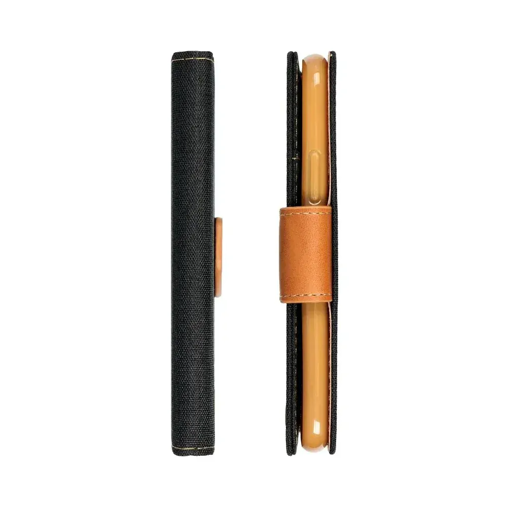 Luxusní flipové pouzdro Coolcase Canvas pro Samsung Galaxy A35 5G černé