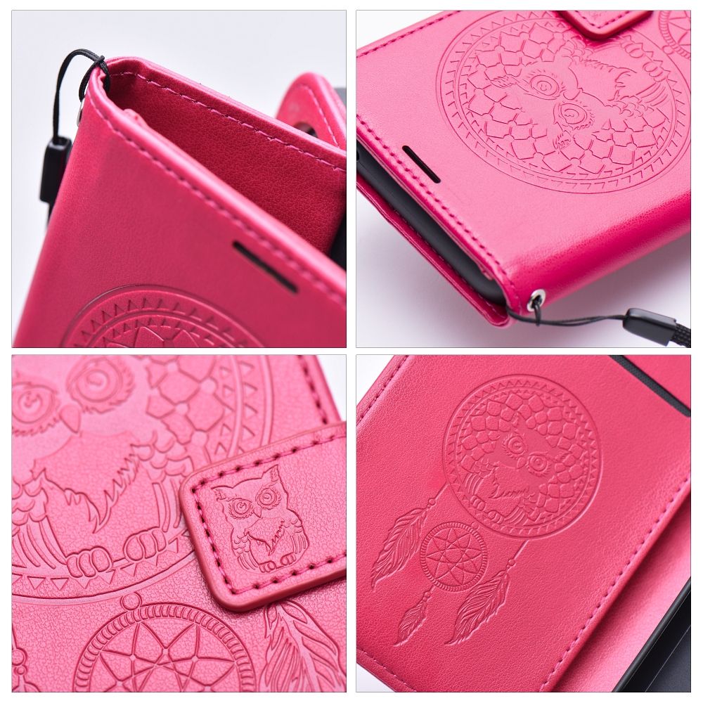 Knížkové flip pouzdro Coolcase Mezzo na mobil Xiaomi Redmi Note 13 5G - Magenta lapač snů