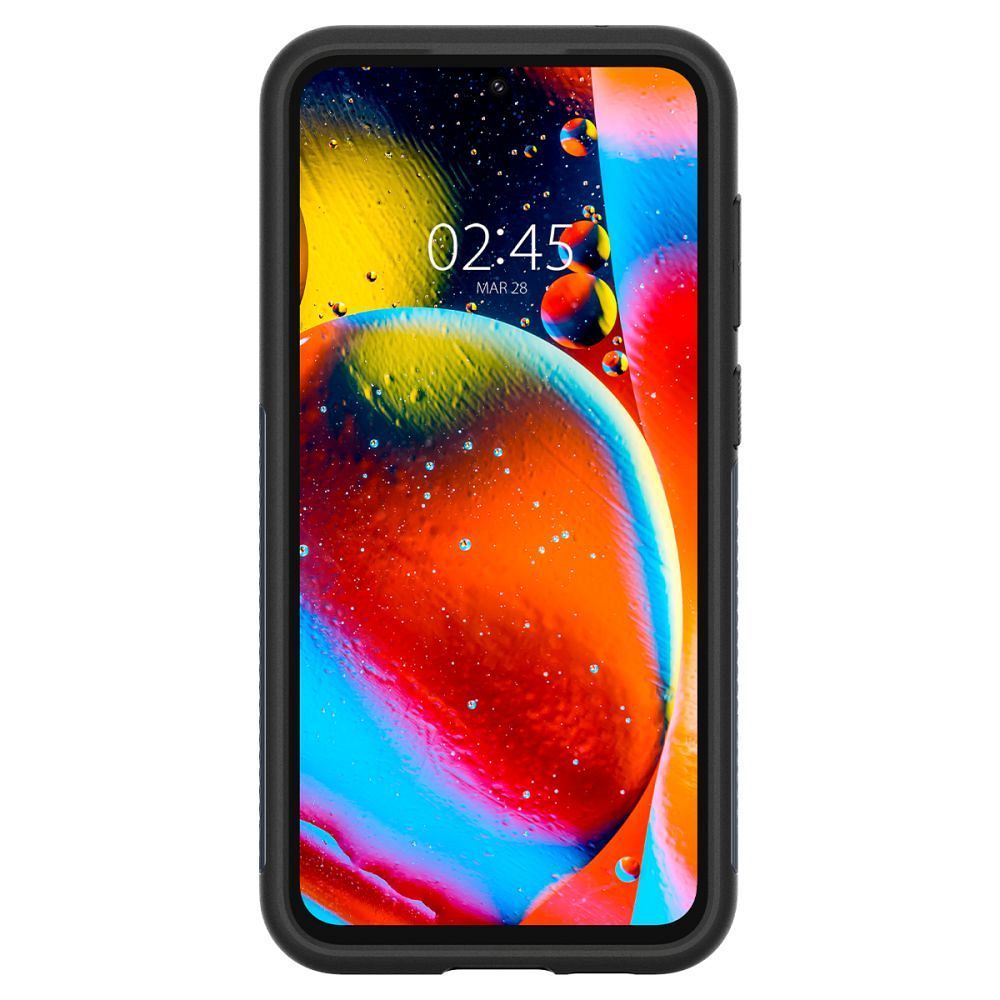 Odolné silikonové pouzdro SPIGEN Slim Armor na mobil Samsung Galaxy S23 FE se stojánkem - Metal slate