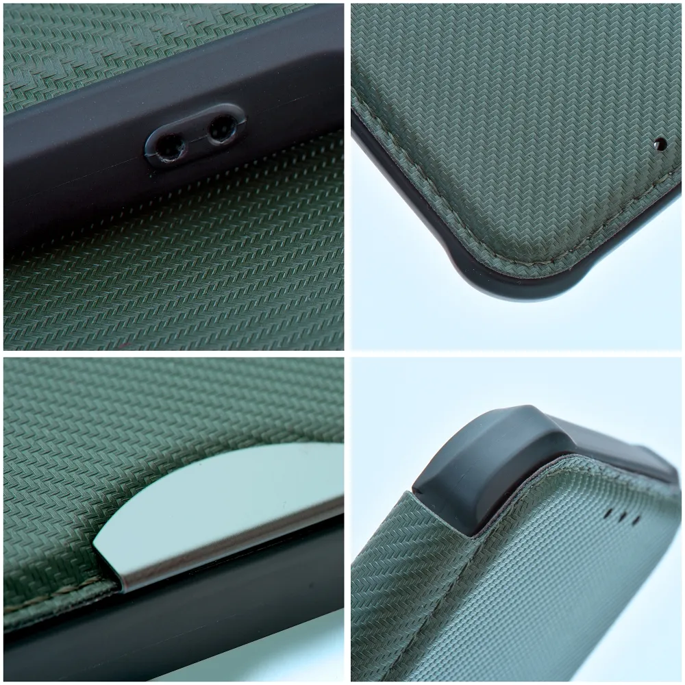 Ultimátní knížkové flip pouzdro Coolcase RAZOR Carbon - Samsung Galaxy A25 5G - tmavě zelené